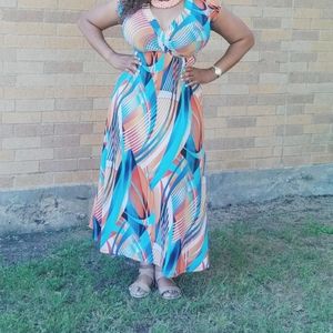 SNAP, WOMEN'S Strapless Maxi Dress, Multicolor,